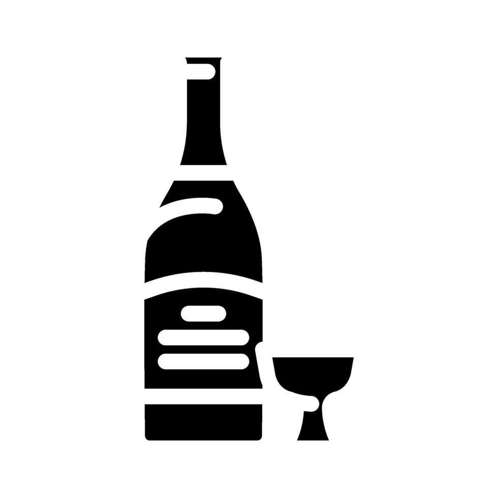 makgeolli bebida coreano cocina glifo icono vector ilustración