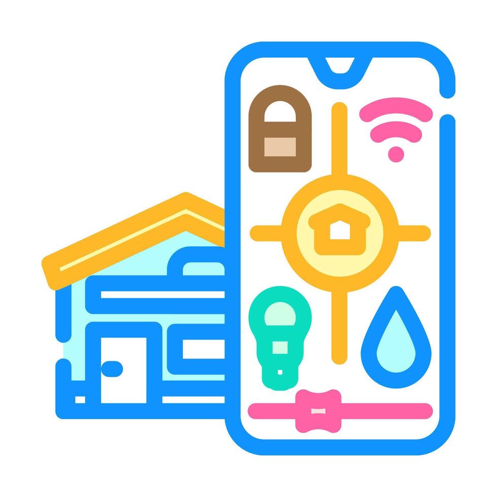 home automation efficient color icon vector illustration