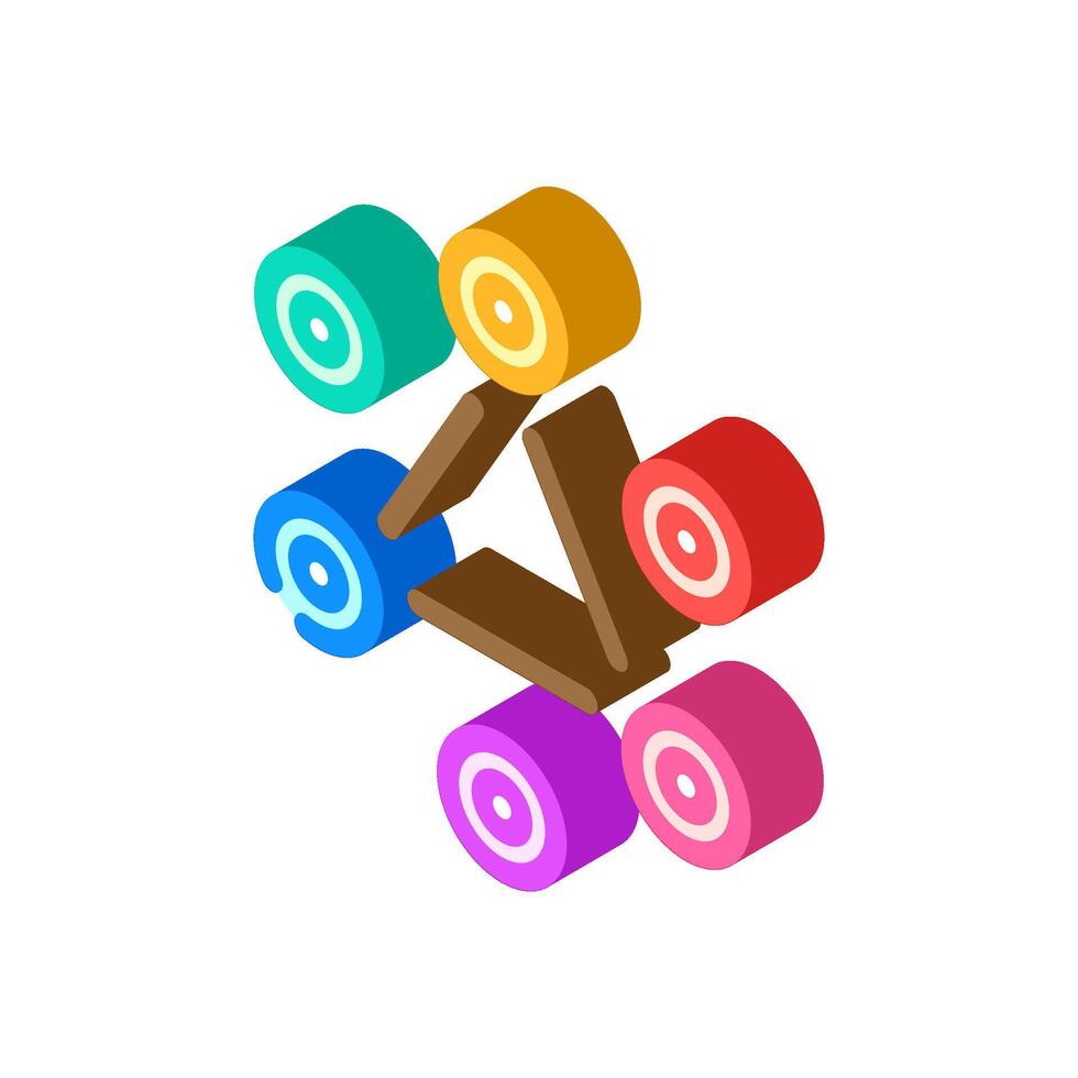 color theory ux ui design isometric icon vector illustration