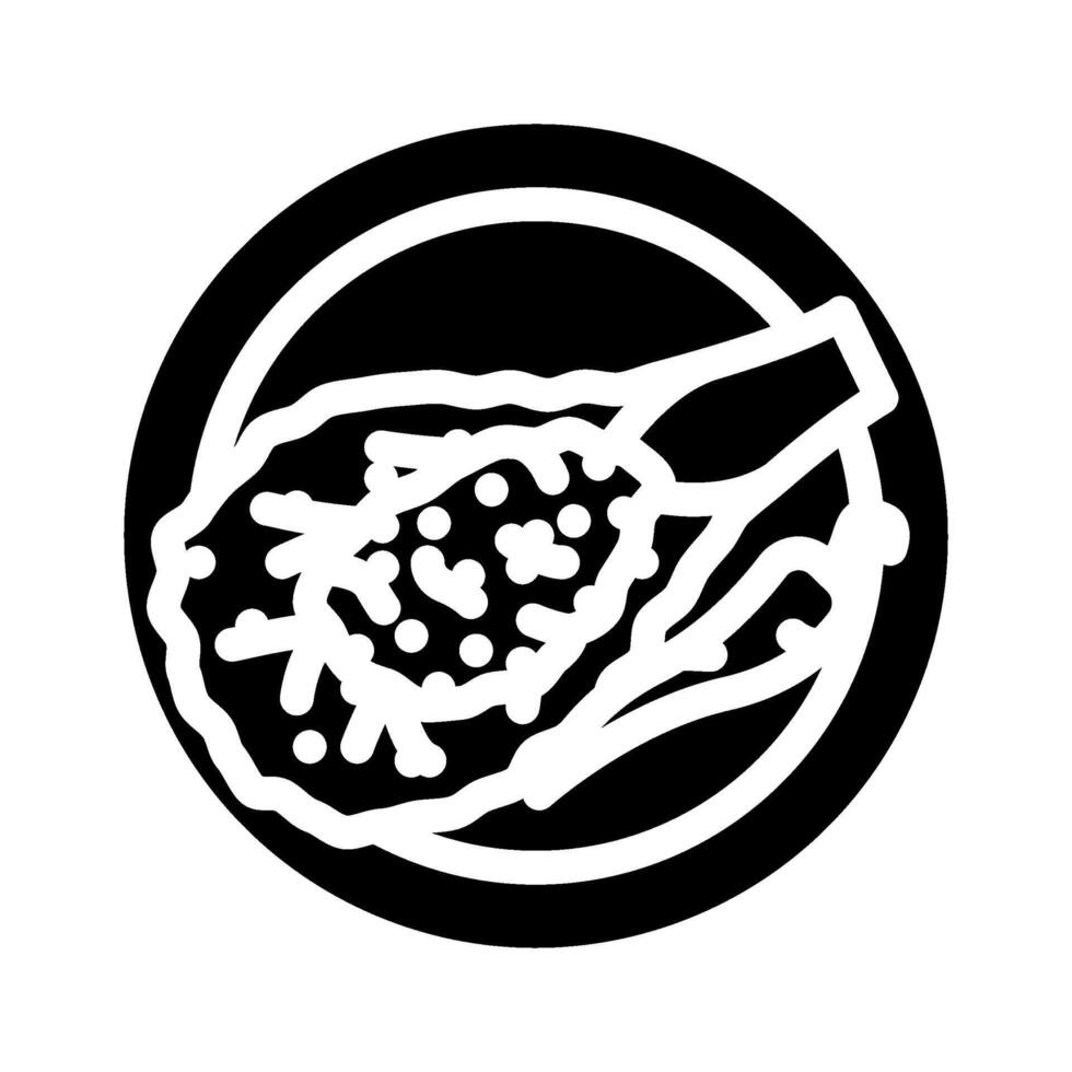 larb salad thai cuisine glyph icon vector illustration