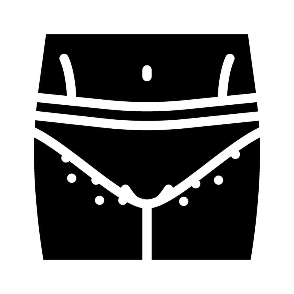 bikini pelo eliminación hembra glifo icono vector ilustración