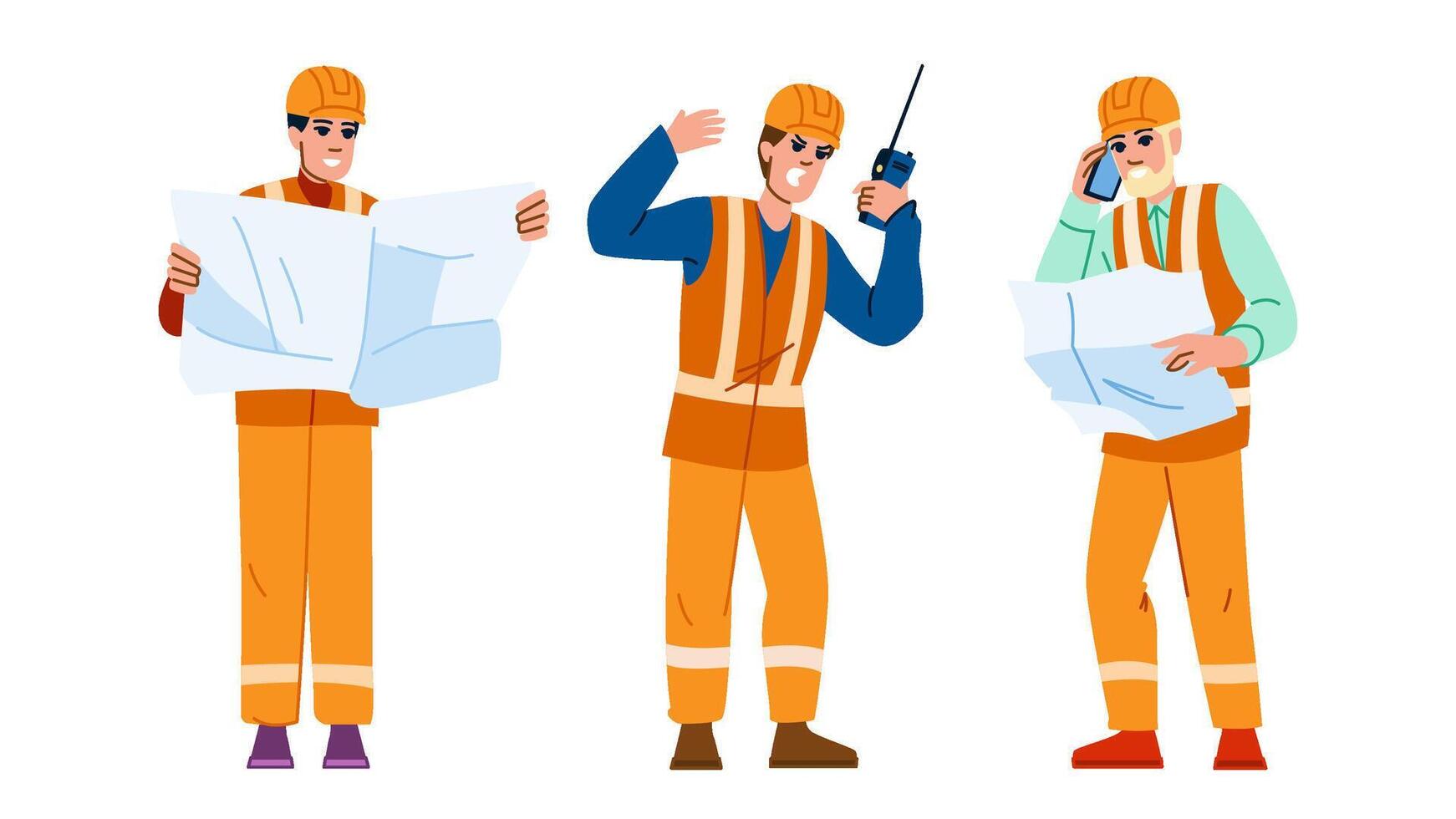 safety foreman working vector