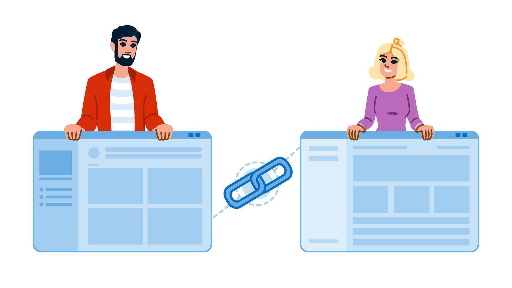 web external linking vector