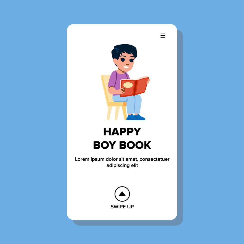 school happy book boy vector