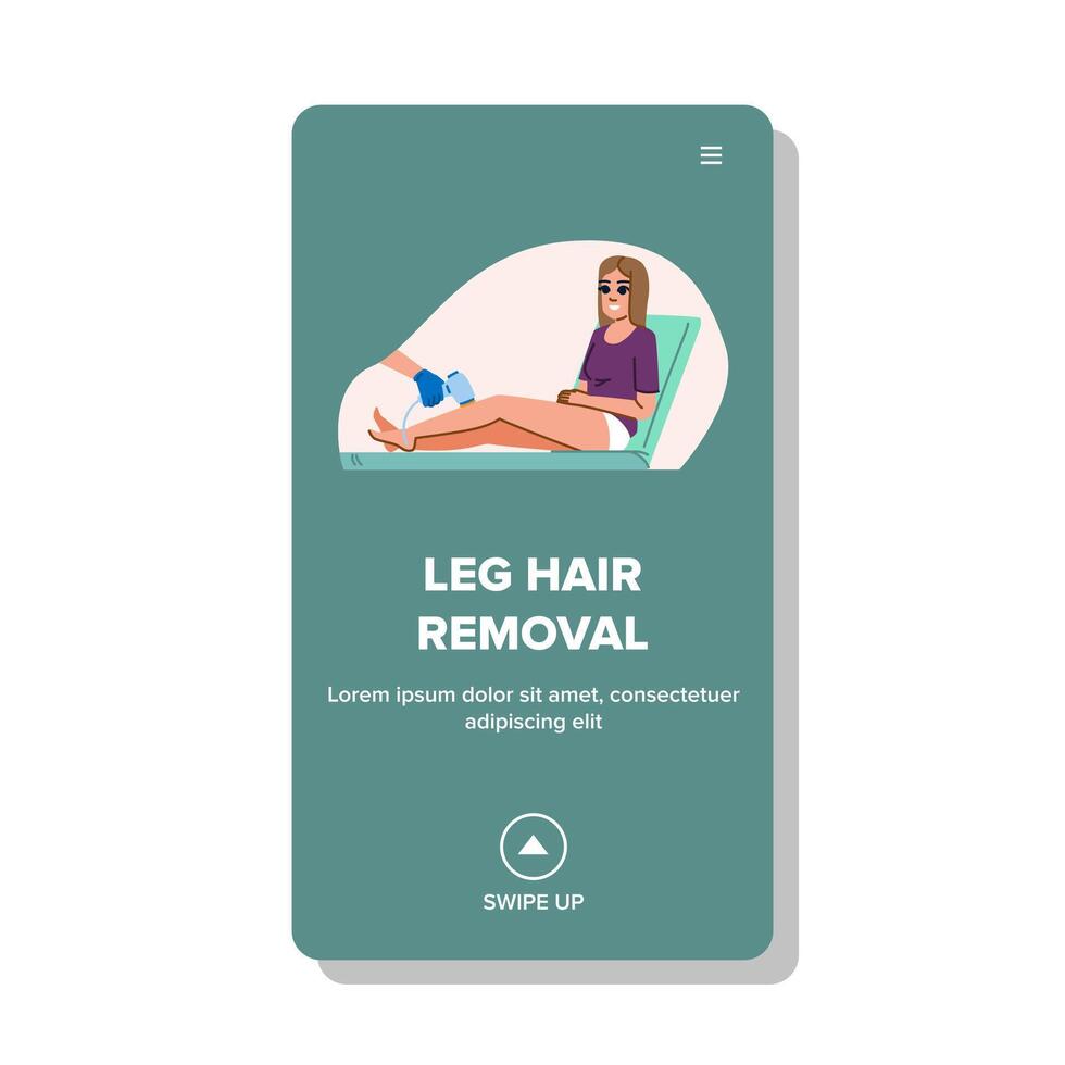 laser leg hair removal vector