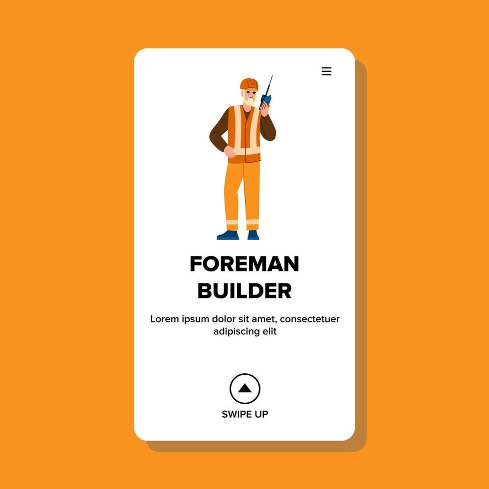 worker foreman builder vector