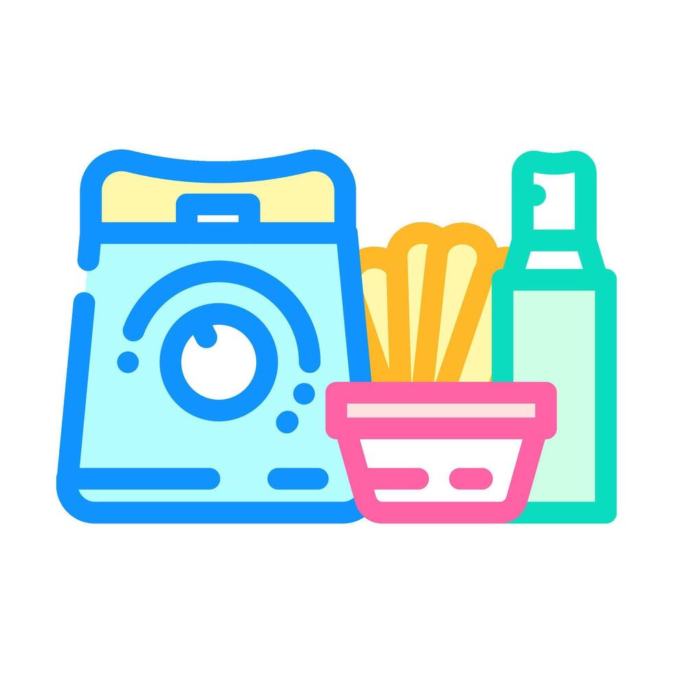 waxing kit hair salon color icon vector illustration