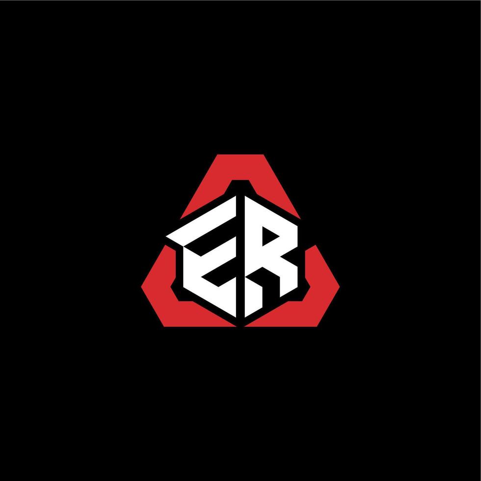 ER initial logo esport team concept ideas vector