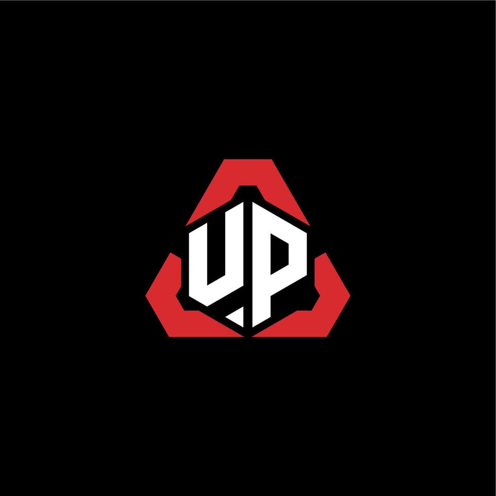 UP initial logo esport team concept ideas vector