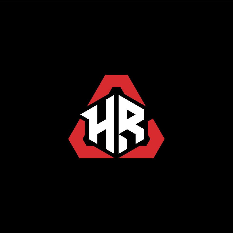 HR initial logo esport team concept ideas vector