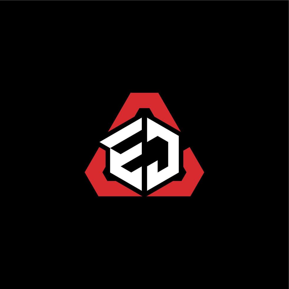 EJ initial logo esport team concept ideas vector
