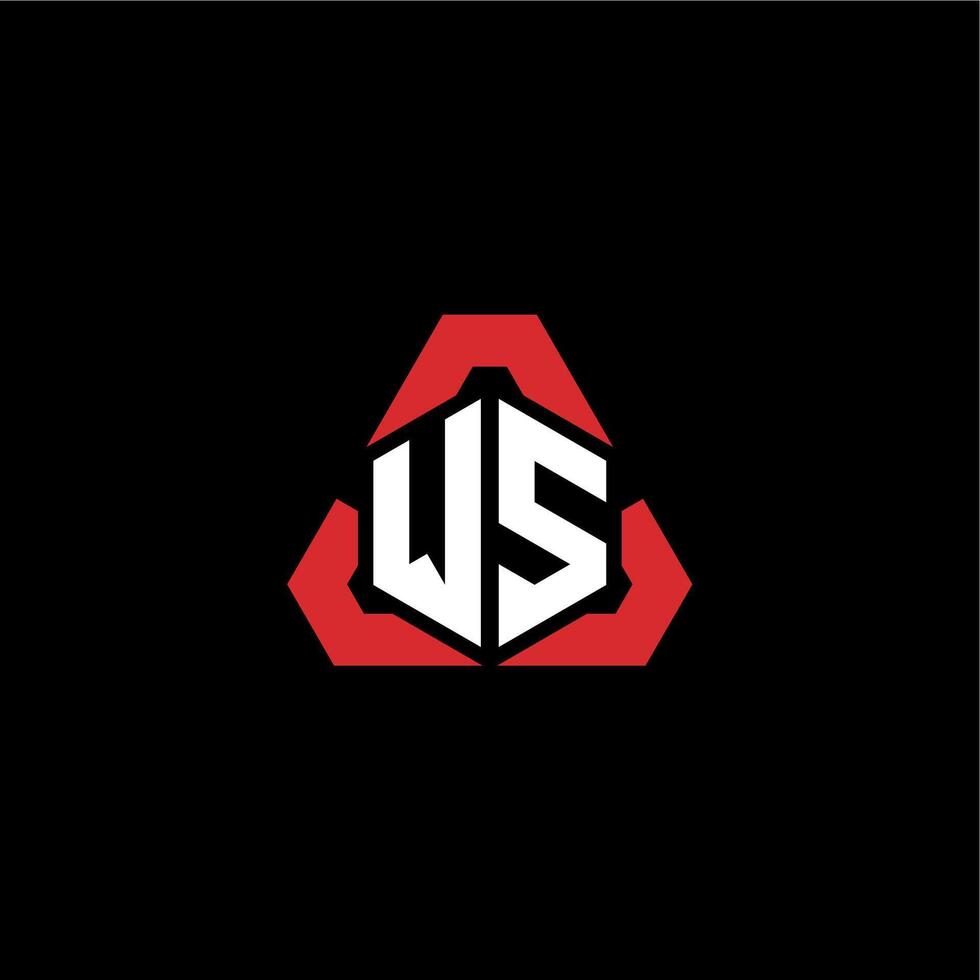 WS initial logo esport team concept ideas vector