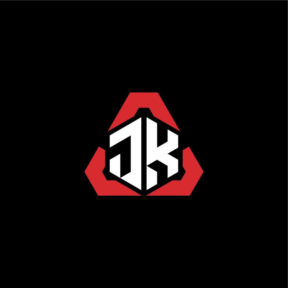 JK initial logo esport team concept ideas vector