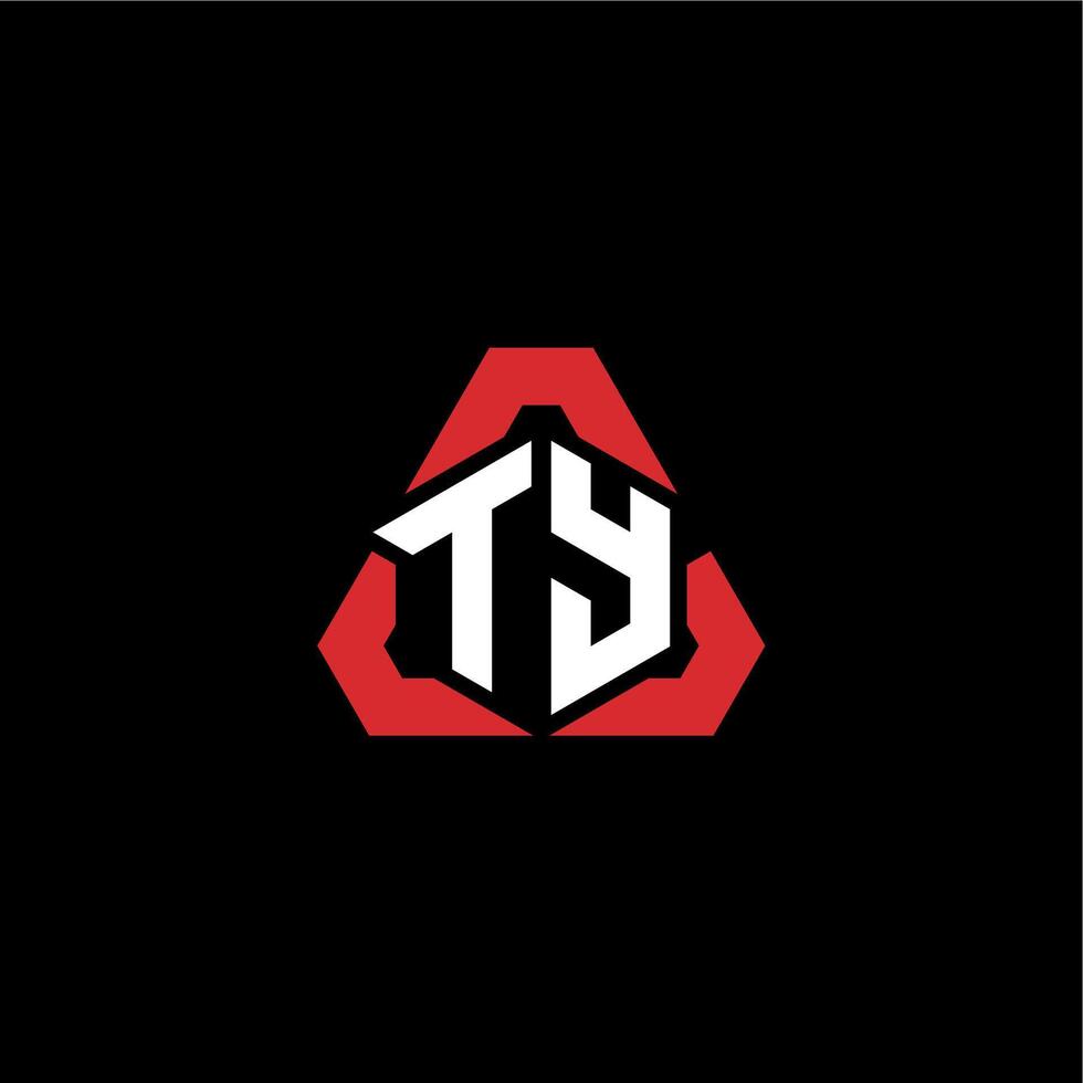 TY initial logo esport team concept ideas vector