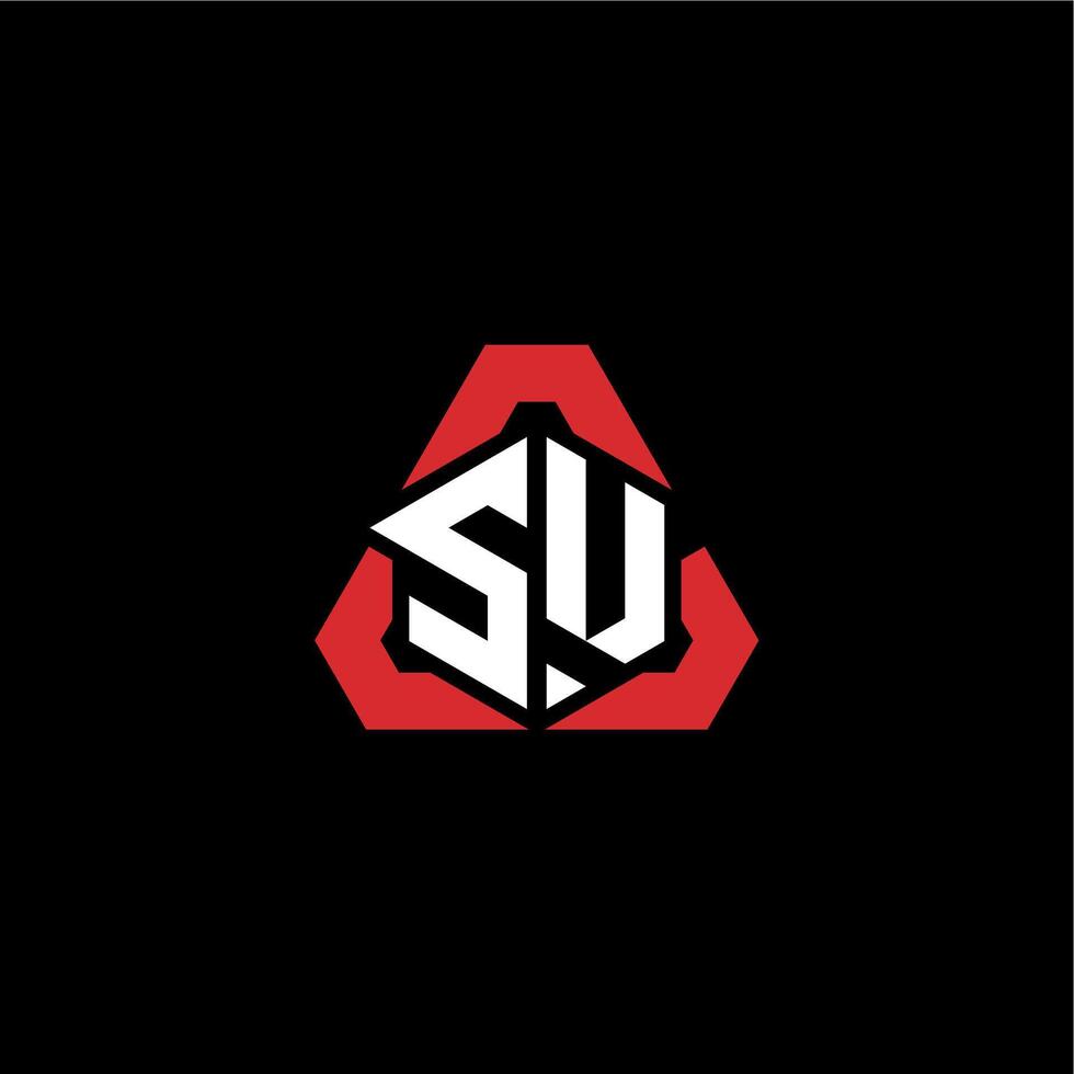 SU initial logo esport team concept ideas vector