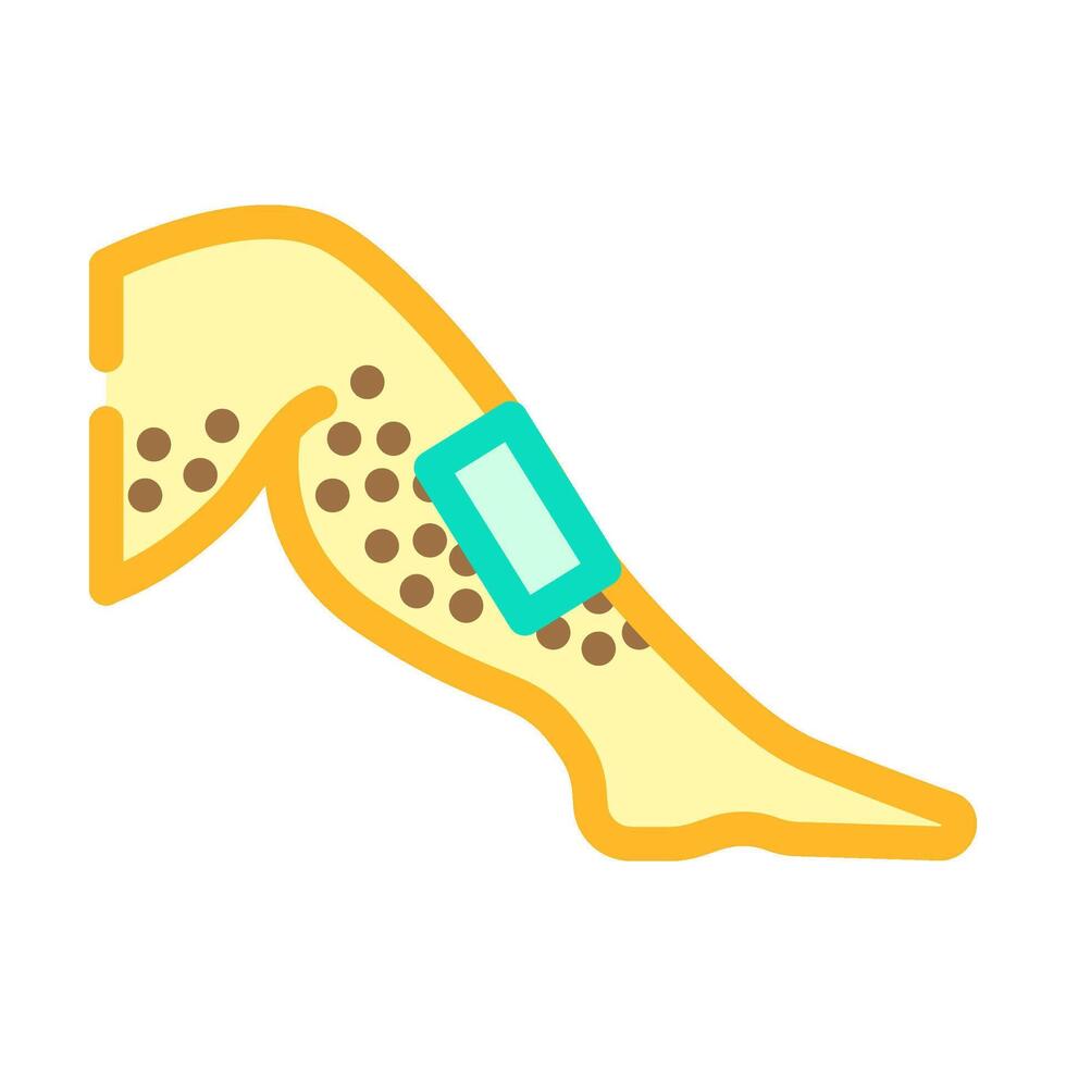 pierna pelo eliminación hembra color icono vector ilustración