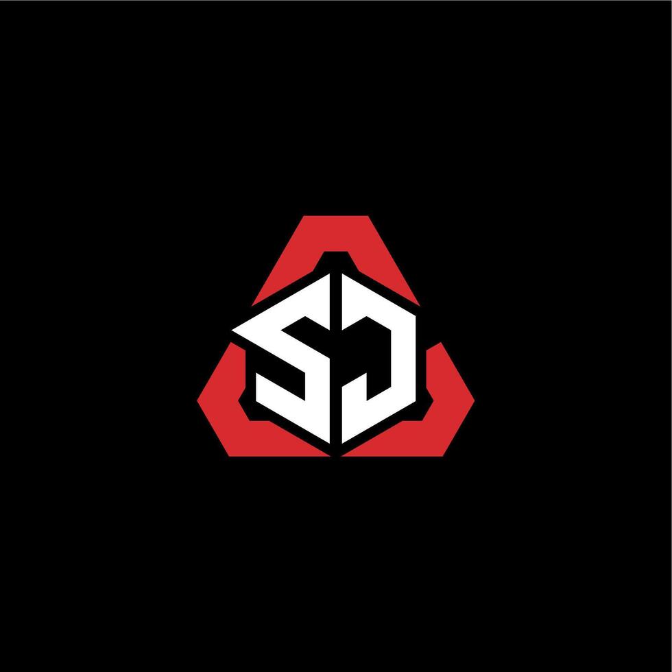 SJ initial logo esport team concept ideas vector