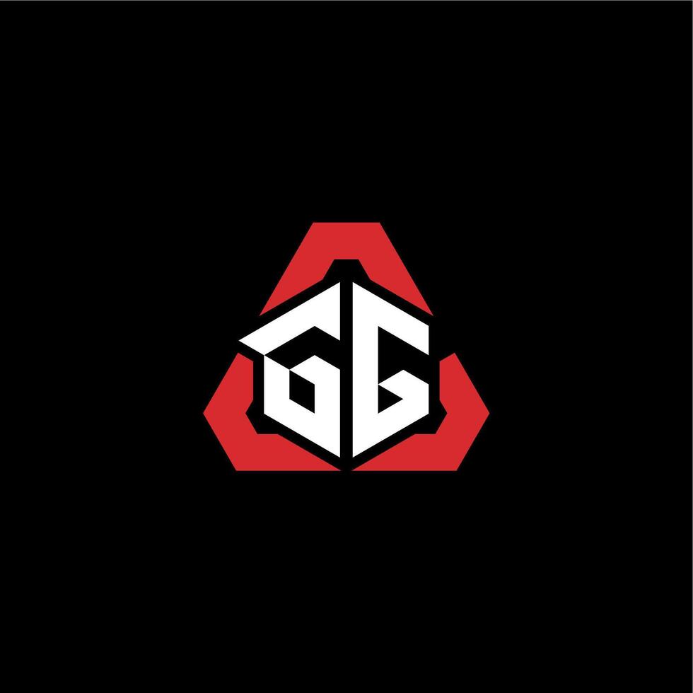 gg inicial logo deporte equipo concepto ideas vector