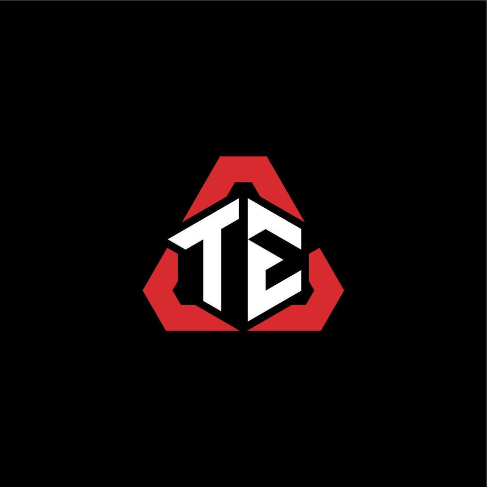 TE initial logo esport team concept ideas vector