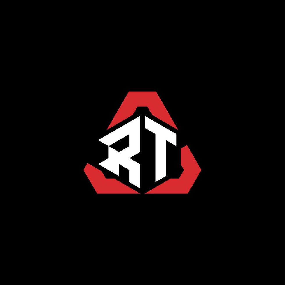 RT initial logo esport team concept ideas vector