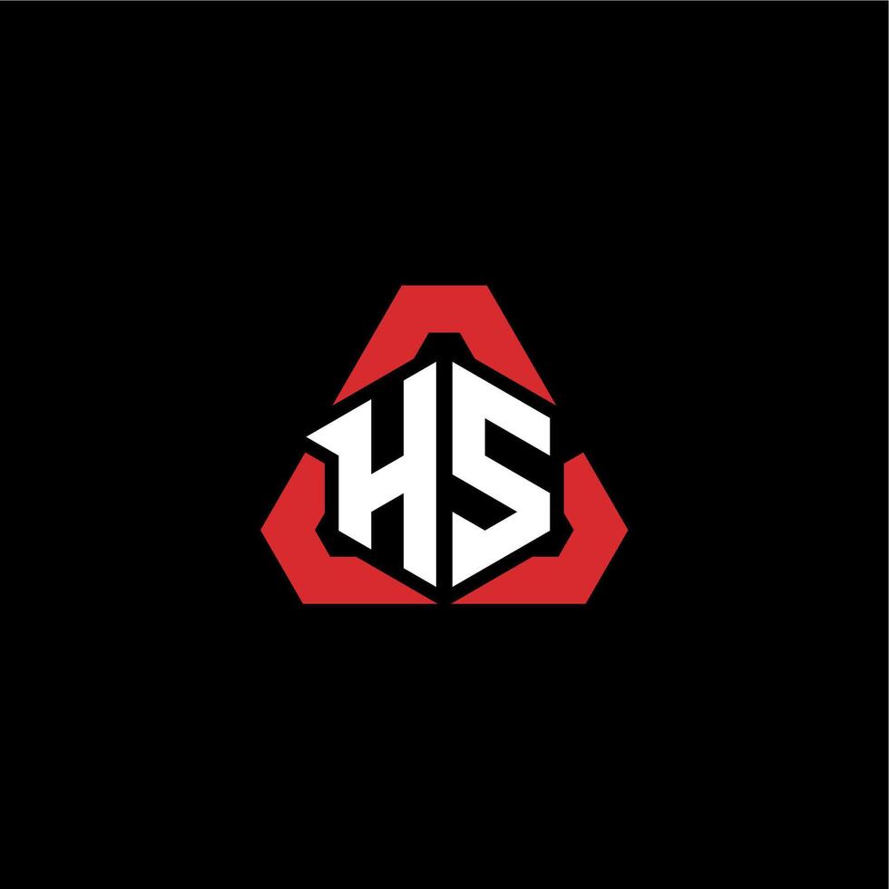 HS initial logo esport team concept ideas vector