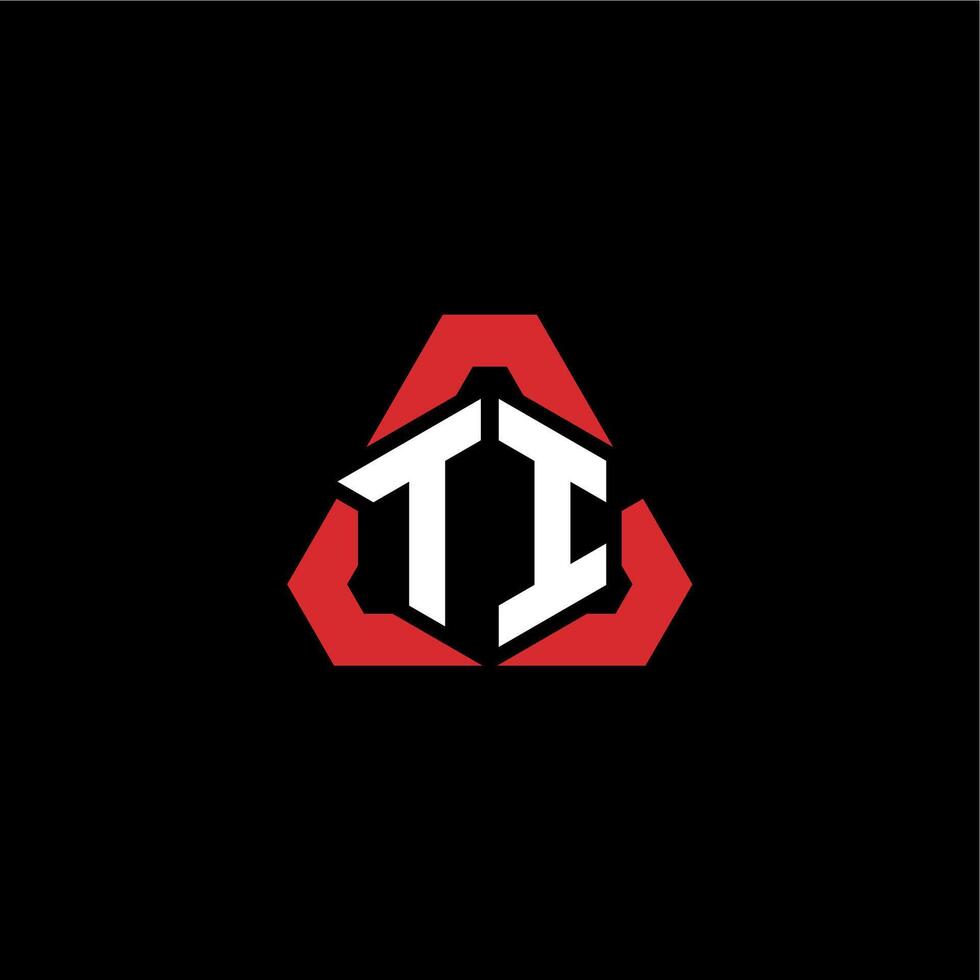 TI initial logo esport team concept ideas vector