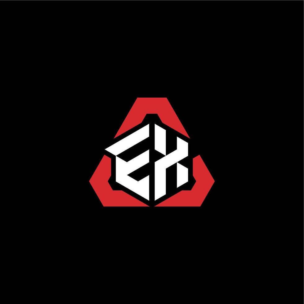 EX initial logo esport team concept ideas vector