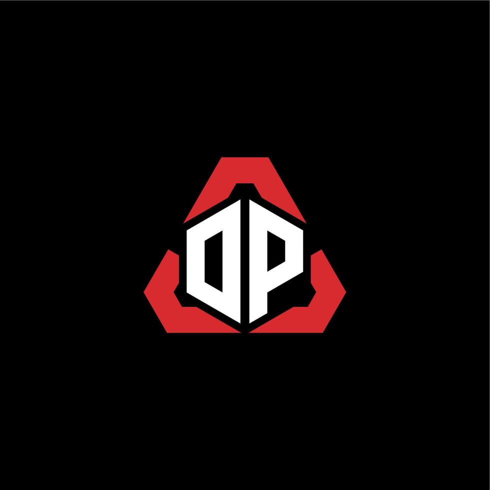 OP initial logo esport team concept ideas vector