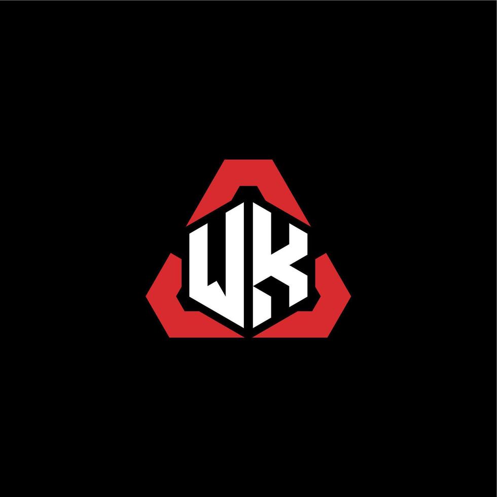 WK initial logo esport team concept ideas vector