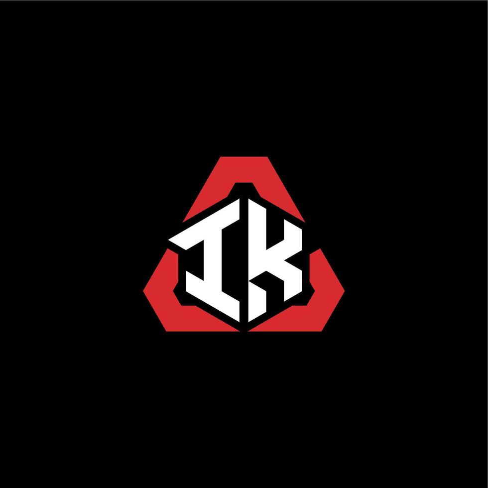 IK initial logo esport team concept ideas vector