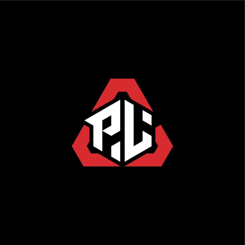 PL initial logo esport team concept ideas vector