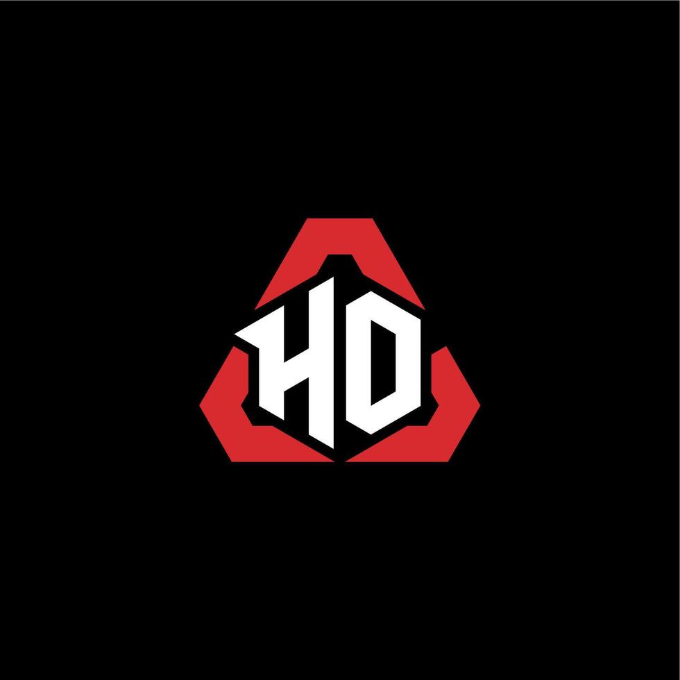 HO initial logo esport team concept ideas vector
