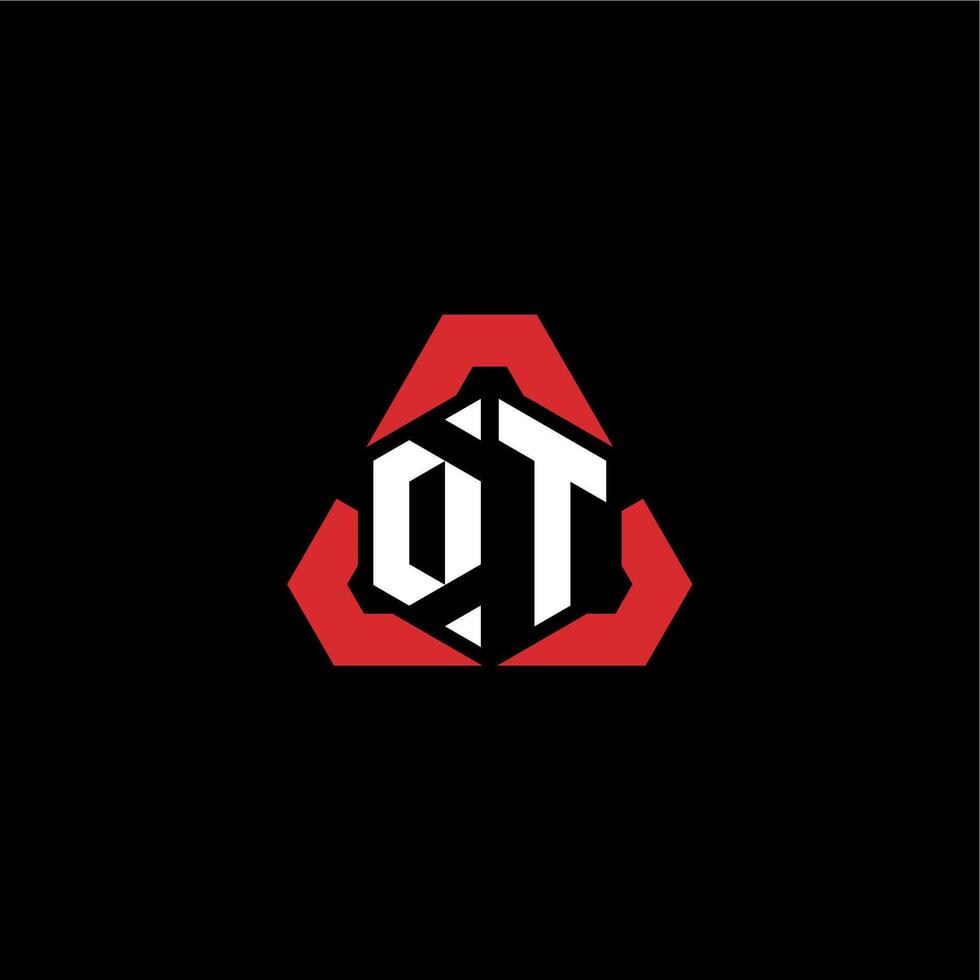 DT initial logo esport team concept ideas vector