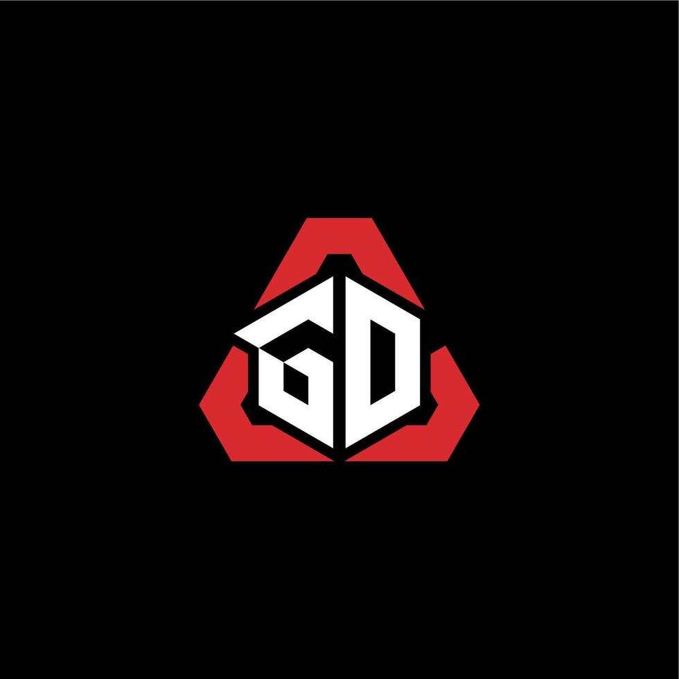 GD initial logo esport team concept ideas vector