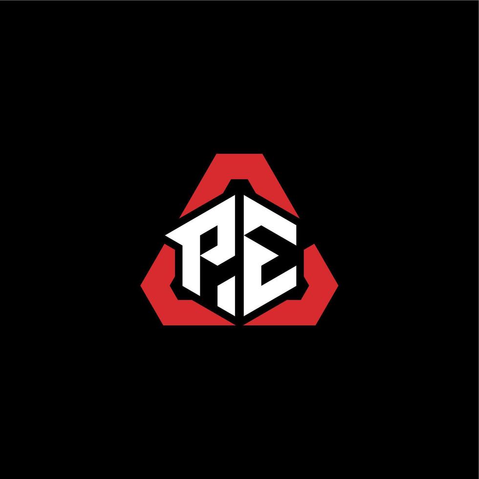 PE initial logo esport team concept ideas vector