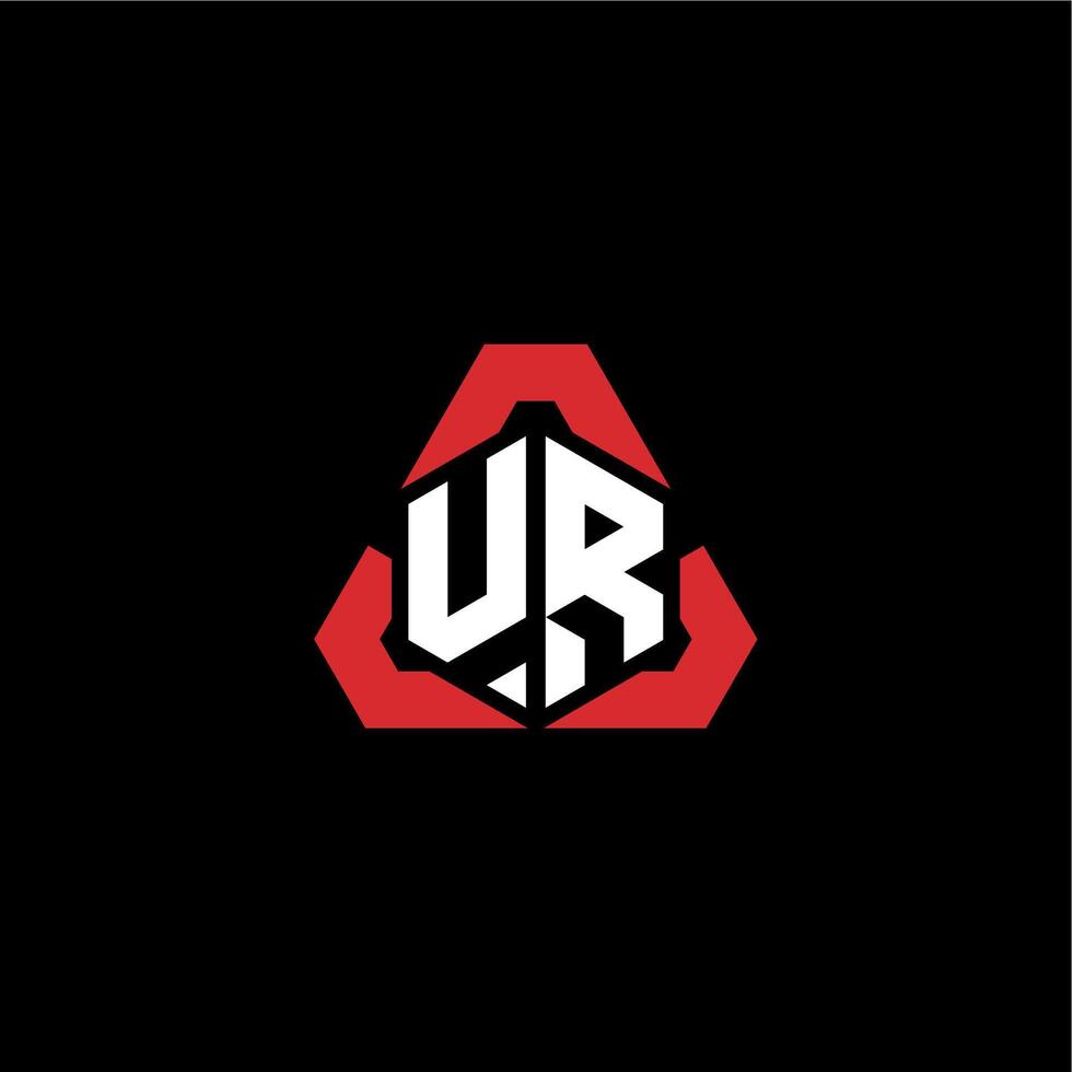 UR initial logo esport team concept ideas vector
