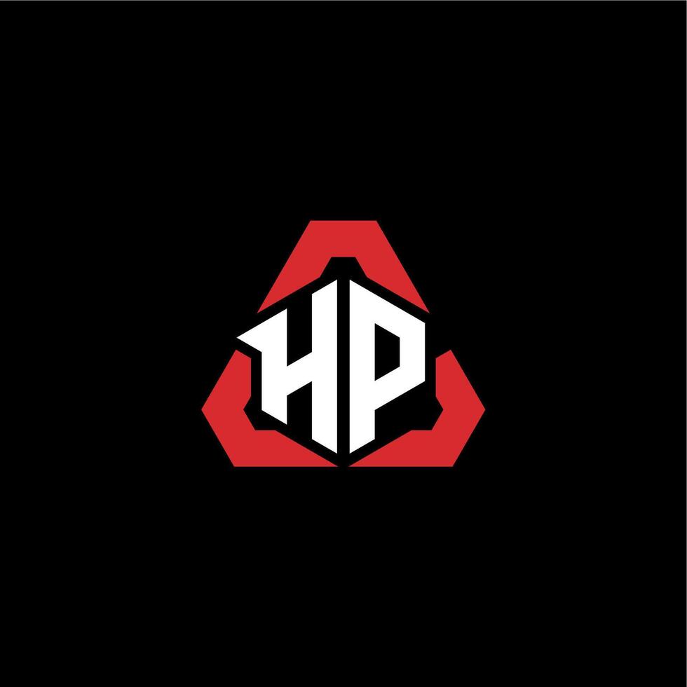 HP initial logo esport team concept ideas vector