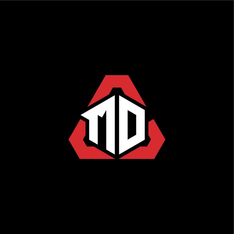 MD initial logo esport team concept ideas vector