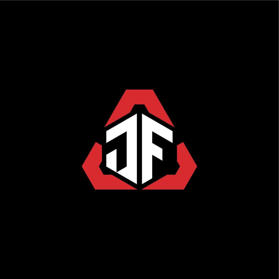 JF initial logo esport team concept ideas vector