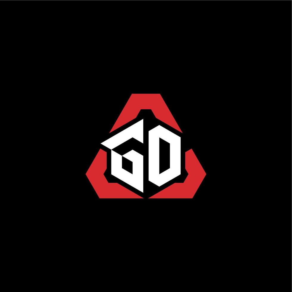 GO initial logo esport team concept ideas vector