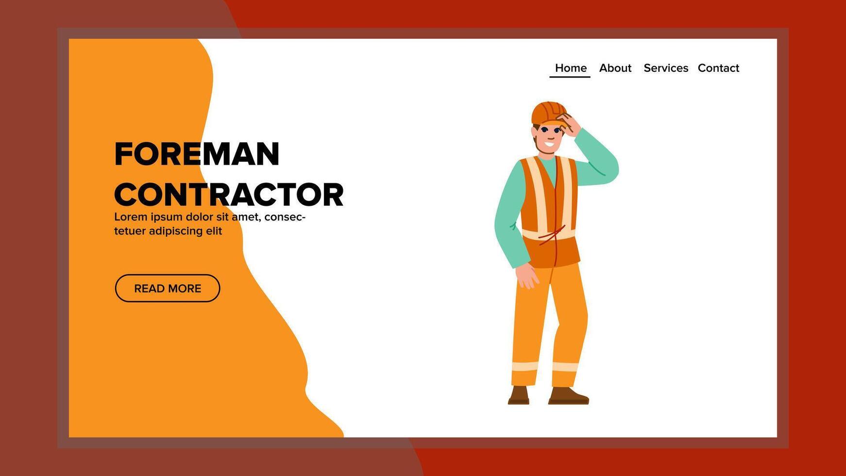 worker foreman contractor vector