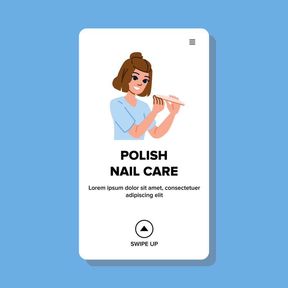 gel polish nail care vector