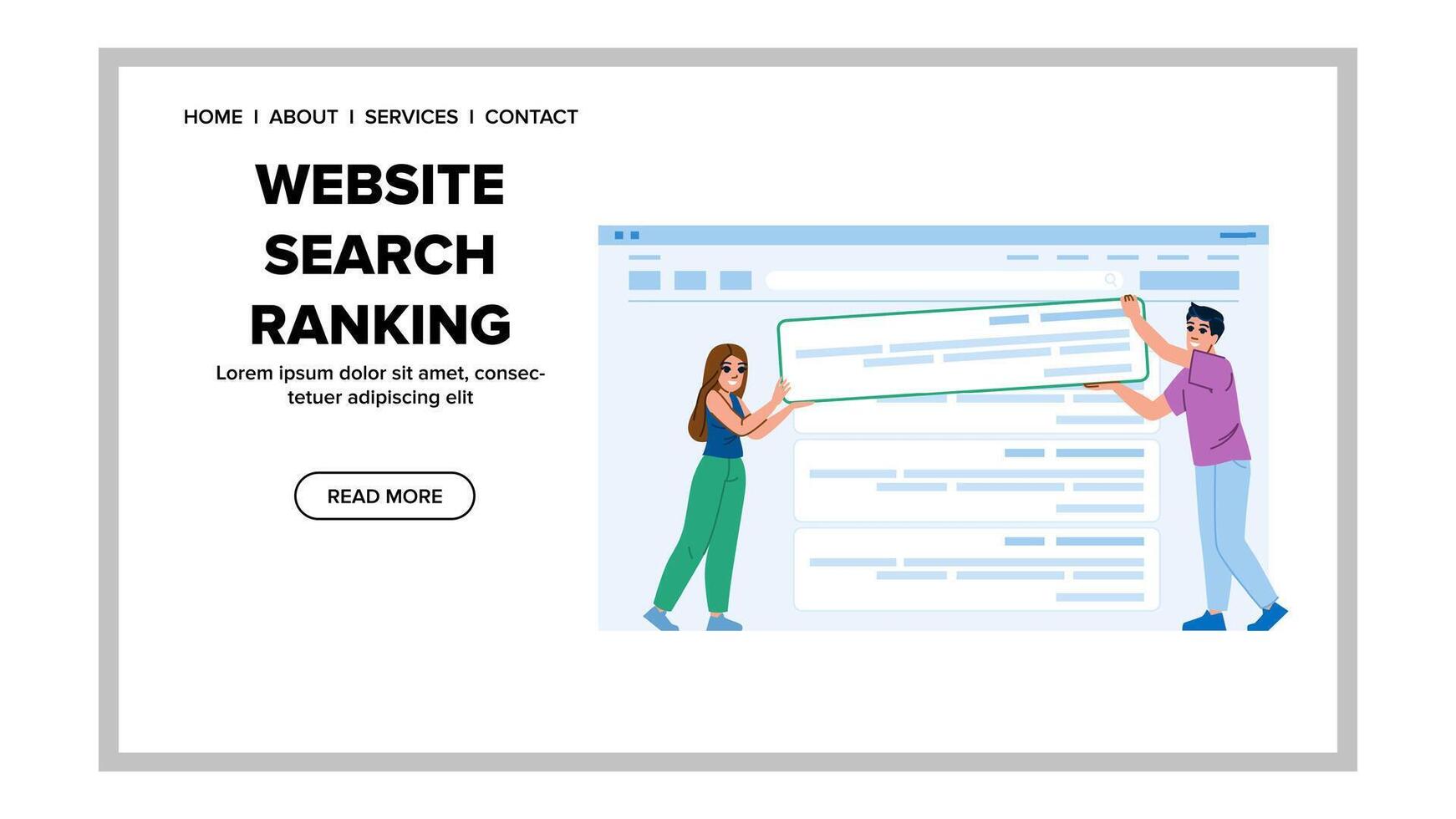 marketing website search ranking vector