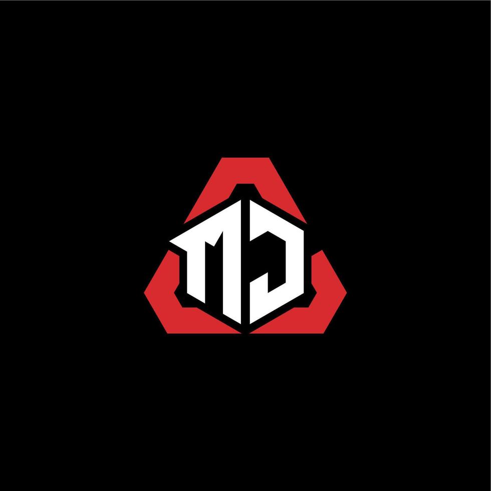 MJ initial logo esport team concept ideas vector