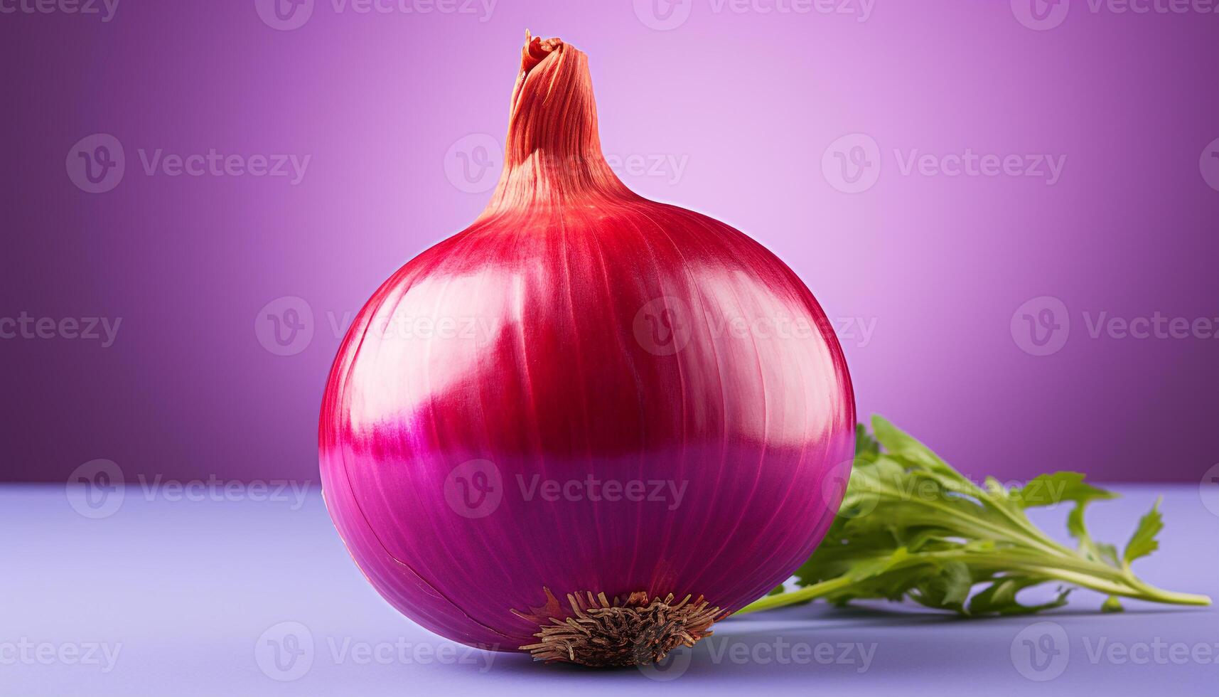 AI generated Freshness and nature in a single flower, purple onion generated by AI photo