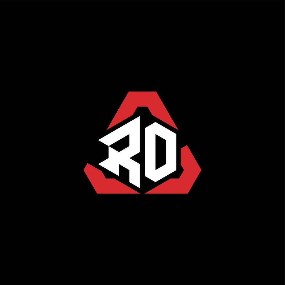 RO initial logo esport team concept ideas vector