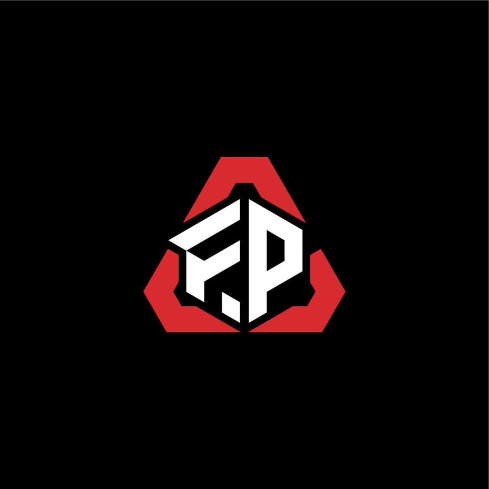 fp inicial logo deporte equipo concepto ideas vector