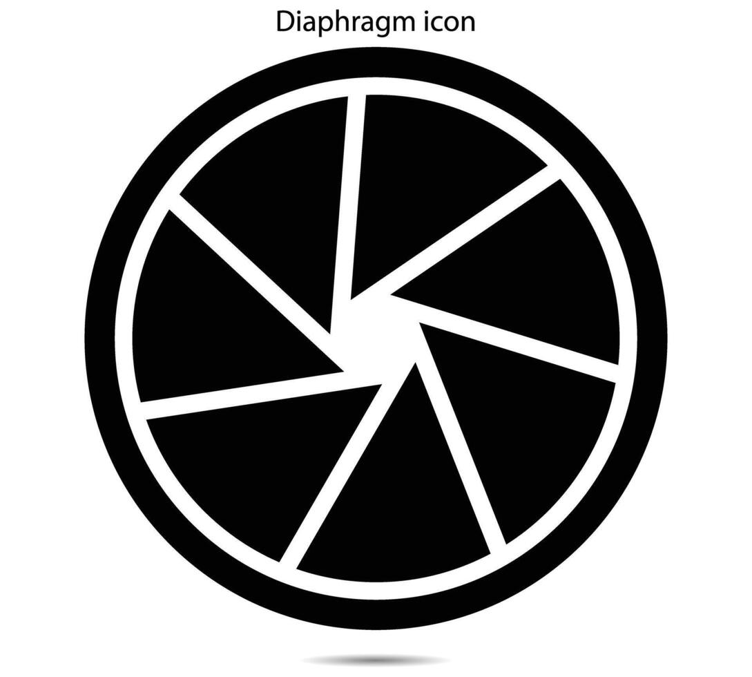 Diaphragm icon vector. Trendy flat diaphragm icon from multimedia collection isolated on white background vector