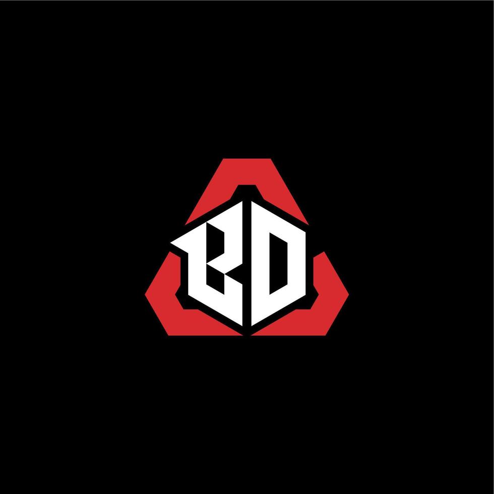 BD initial logo esport team concept ideas vector