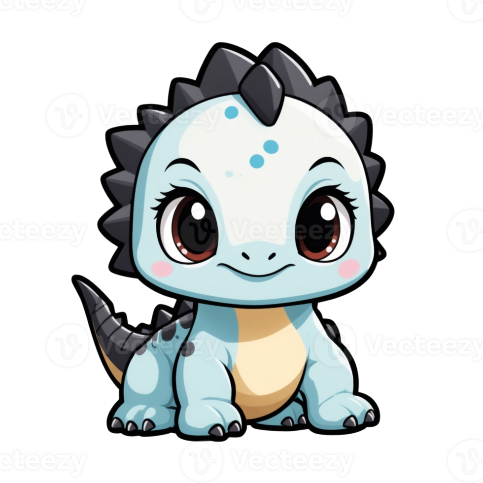 AI generated graphics little cute kawaii dragon png